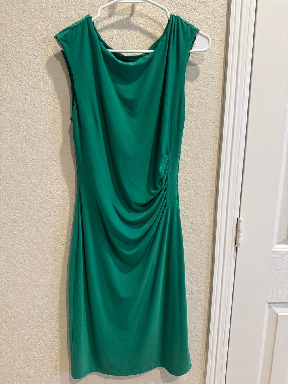 Catherine Malandrino Emerald Green Draped Sheath Dress
